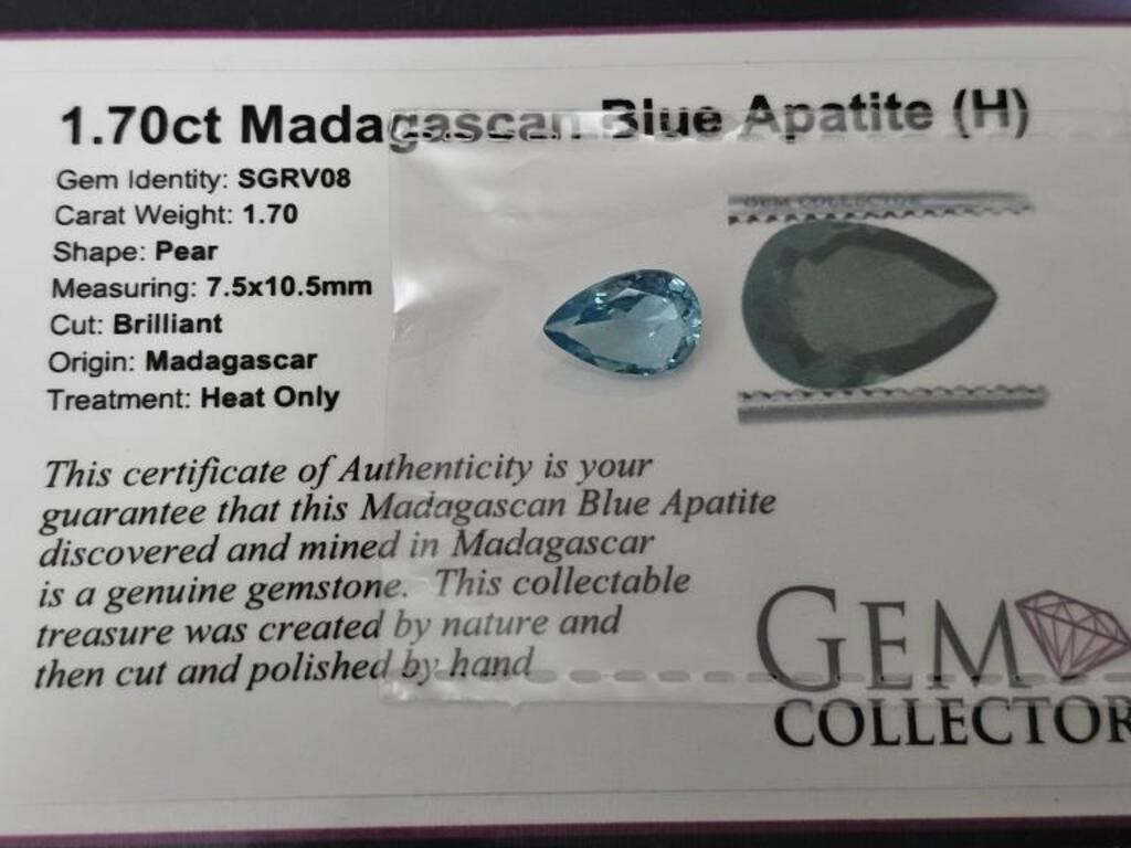 1.70ct Madagascan Blue Apatite