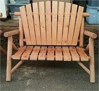 Wood Patio Yard Bench, Approx. 47" Long