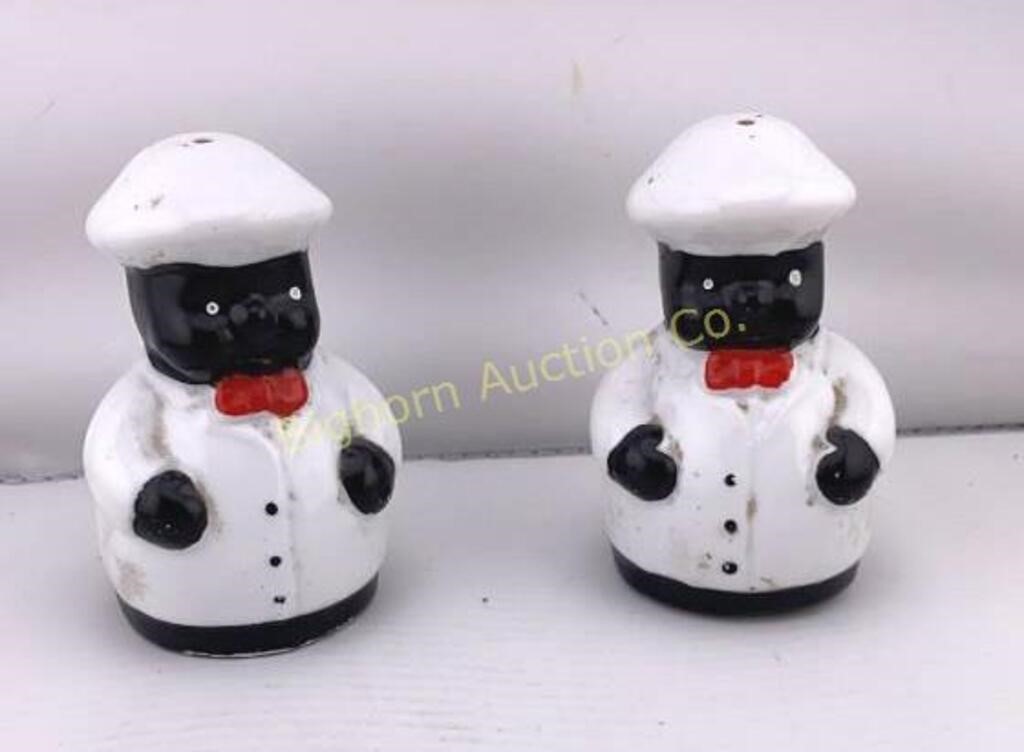 Black Americana Salt & Pepper Shaker Set