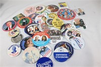 Large Collection of Pins - Political , etc.