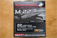 .22 LR WINCHESTER M22 AMMO-40 GRAIN-500 ROUNDS