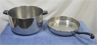 Faberware stockpot LK and fry pan BJ. Both 12ins.