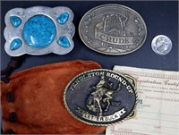 Belt Buckles- Pendleton Round-Up, Crude Oil +