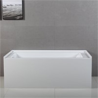 KINGSTON BRASS 60" Acrylic Bathtub, White