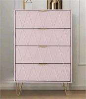 4 Drawers Chest Of Dresser Tall, Pink