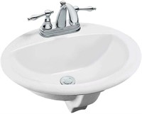 Glacier Bay Oval Vitreous China Bathroom Sink