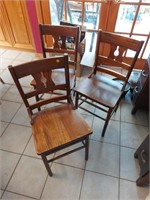 Set of 6oak chairs vintage