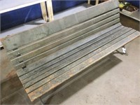 63” wooden bench