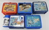 GI Joe lot of 5 lunch boxes with thermoses and