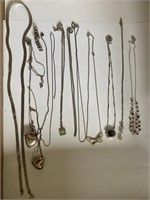 Lot - Misc. Silver Colored Necklaces