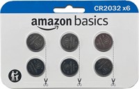 Amazon Basics 6-Pack CR2032 Lithium Coin Cell Batt
