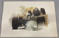 David Lord " Into The Turn” Signed Lithograph