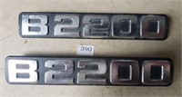 Two B2200 Badges