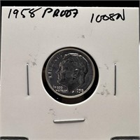 1958 PROOF ROOSEVELT SILVER DIME