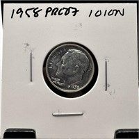 1958 PROOF ROOSEVELT SILVER DIME