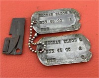 US Military Dog Tags and P38 can opener