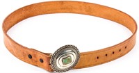 Jewelry Sterling Silver & Leather Belt