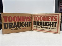 2 X Carboard TOOHEYS Beer Cartons Empty