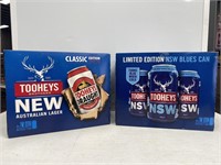2 x Carboard TOOHEY’S Beer Cartons w/- Empty Cans