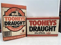 2 x Cardboard TOOHEY’S Beer Cartons w/- Empty