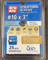 GripRite Structural Screws #10x3”
