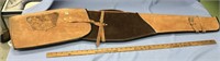 Vintage suede and leather, soft sided rifle case,