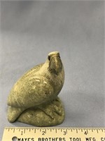 4" x 3 1/2" soapstone carving of an eagle by Mike