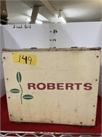 Roberts wood milk box  14" x 10" x 12"