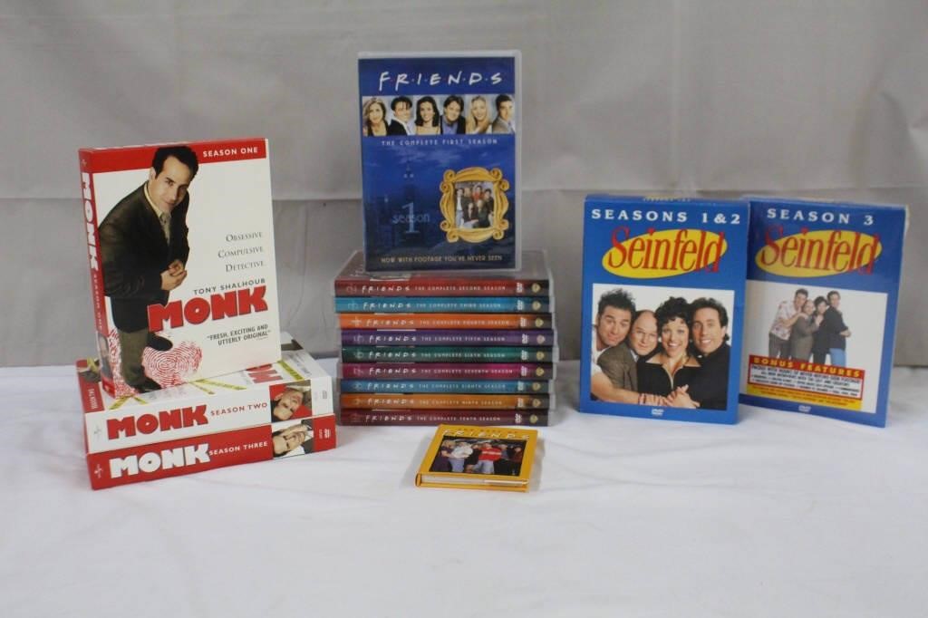 DVD sets includes Friends (10 seasons) Monk