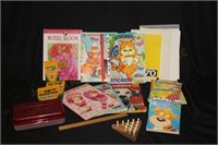 Box of Coloring Books & Crayons