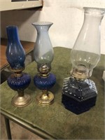 Lot of 3 oil lamps
