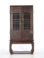 Chinese Zitan Wood Cabinet