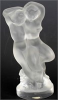 LALIQUE FRENCH GLASS TWO DANCERS STATUE