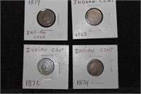 4 Indian Cents (1860-70)