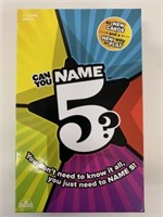 New Can You Name 5? Card Game