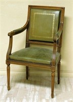 Louis XVI Style Walnut Armchair.