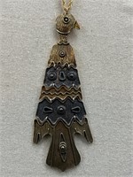 Totem Thunderbird Peyote Bird Statement necklace