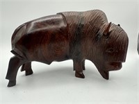 Vtg. Ironwood American Buffalo Carving