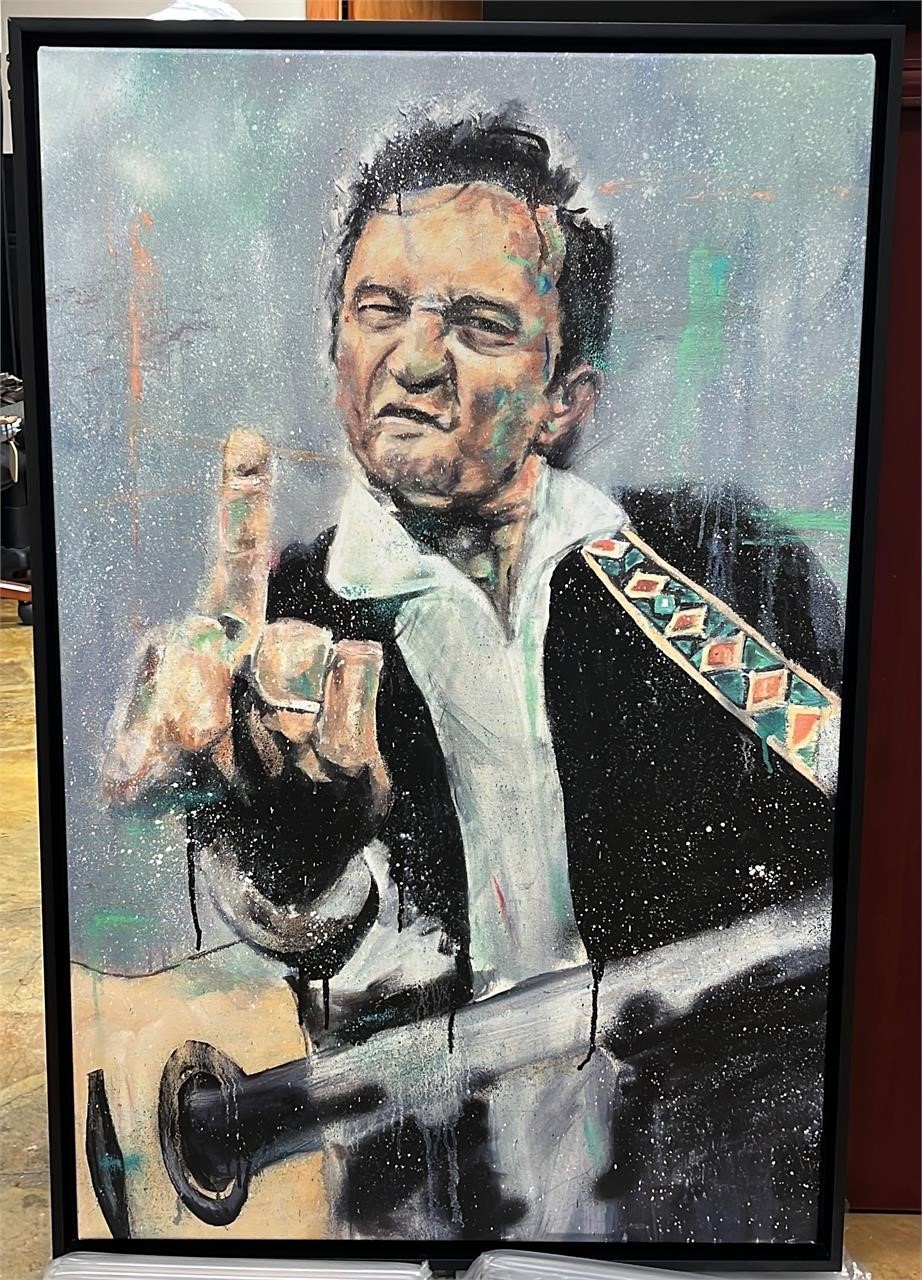 “F - - K YOU”. Johnny Cash Picture