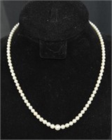 Graduated Genuine Pearl Necklace
