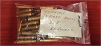 Bag of 50 308 Win. Brass, once fired