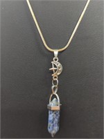 S925 stamped 18-in necklace with star and moon
