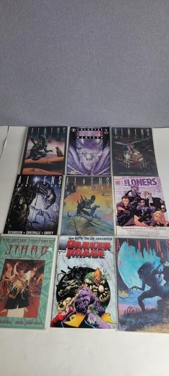 NINE COMIC BOOKS