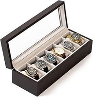 $50 Wood Watch Box Organizer with Glass