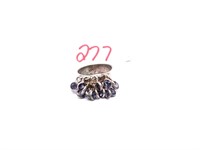 925 Amethyst Cha Cha Ring Vintage