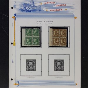 US Stamps 1926-1934 Mint LH Plate Blocks of 4, bot