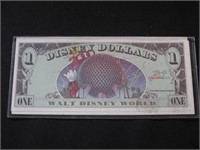2000 WALT DISNEY WORLD $1 DOLLAR NOTE