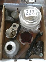 Canning Jar Lids / Light Fixture / Ash Tray Lot