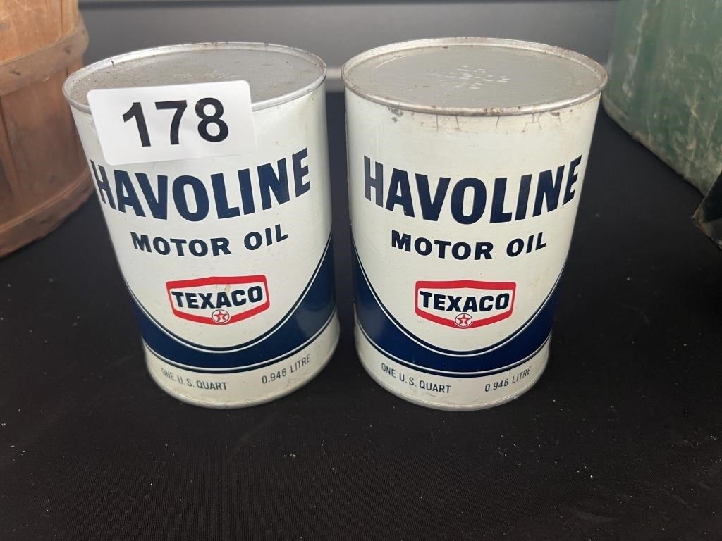 2 Full Quarts Texaco Oil NOS U233