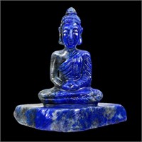 Natural Hand Carved Lapis Lazuli Buddha